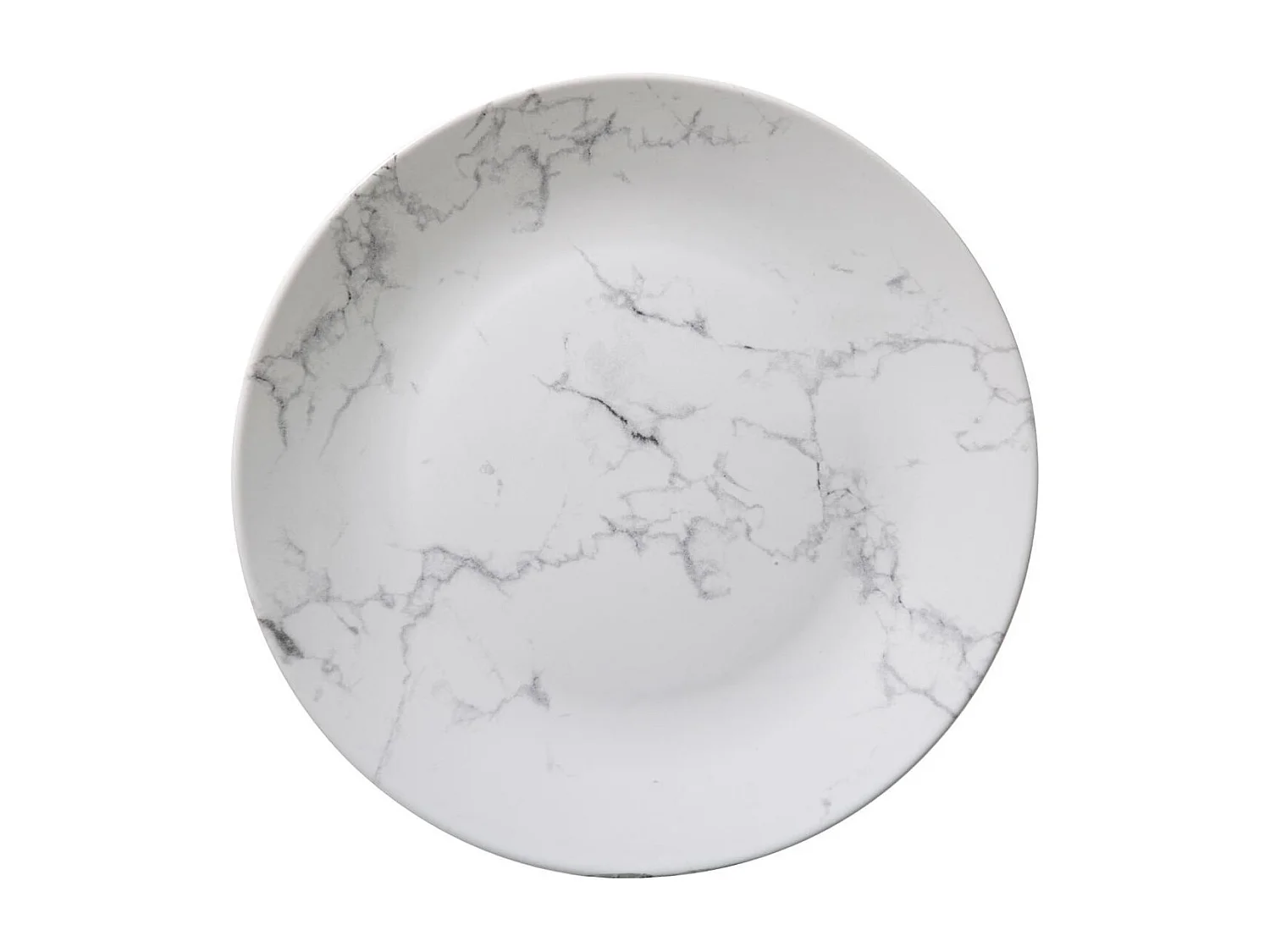 Lot de 6 Assiettes Plates "Geom" 26cm Blanc