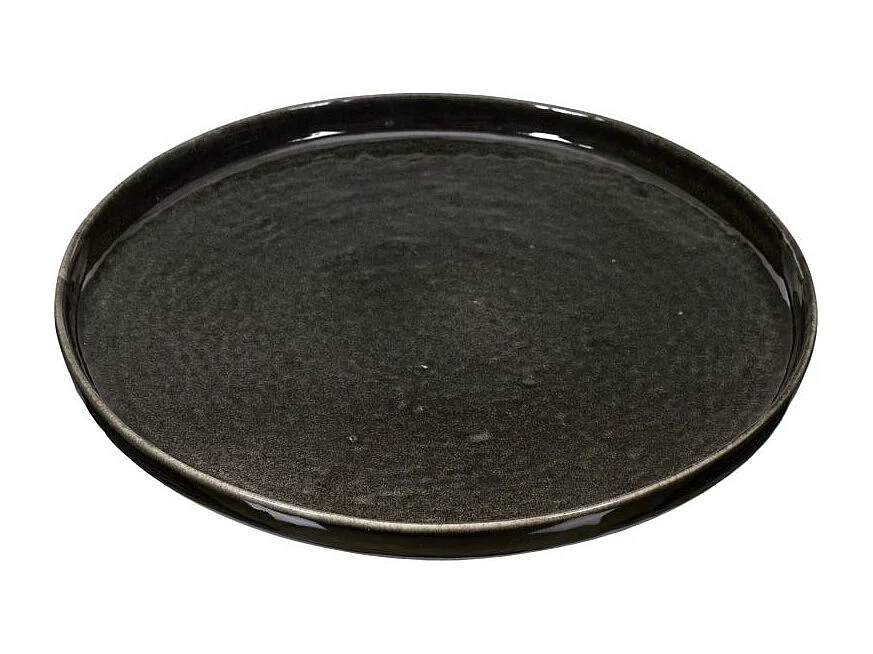 Lot de 6 Assiettes Plates "Gancia" 26cm Noir