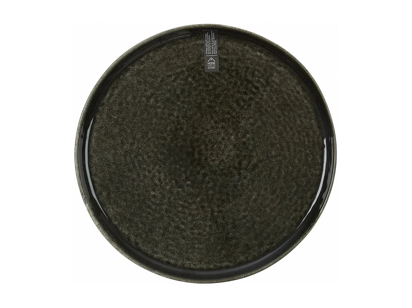 Lot de 6 Assiettes Plates "Gancia" 26cm Noir