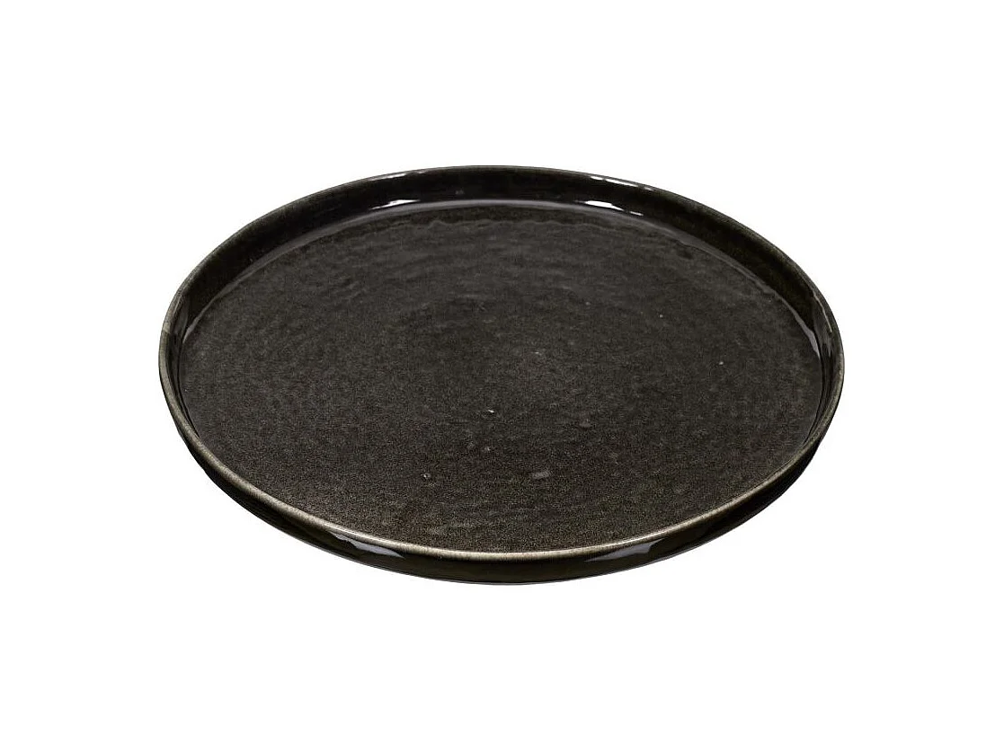 Lot de 6 Assiettes Plates "Gancia" 26cm Noir