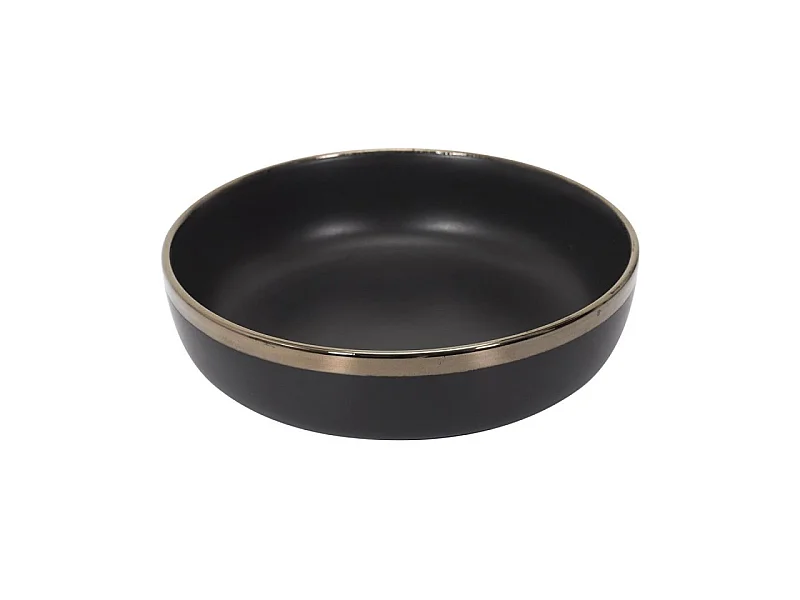 Lot de 6 Assiettes Creuses "Moscou" 17cm Noir