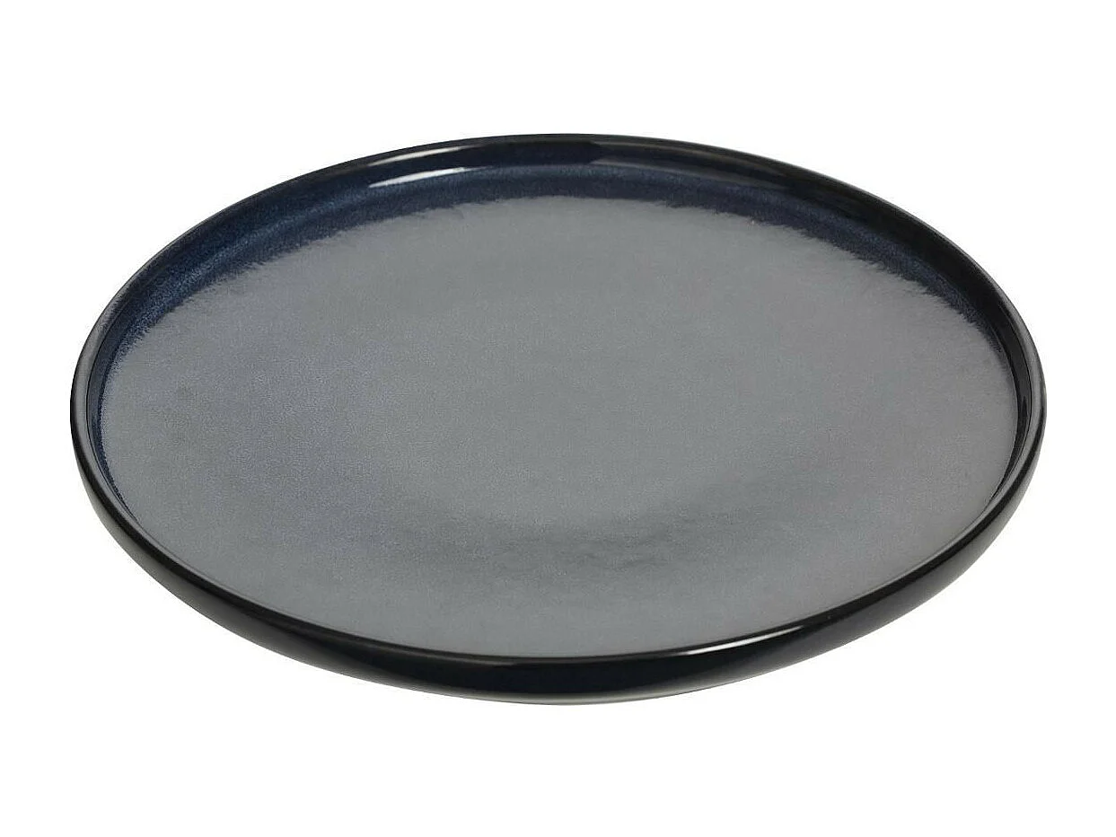 Lot de 6 Assiettes Plates "Terre Inconnue" 27cm Bleu