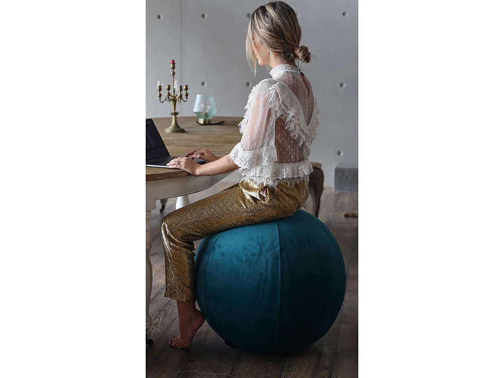 Jumbo Bag Balle de gym gonflable - bleu paon - 14500v-34