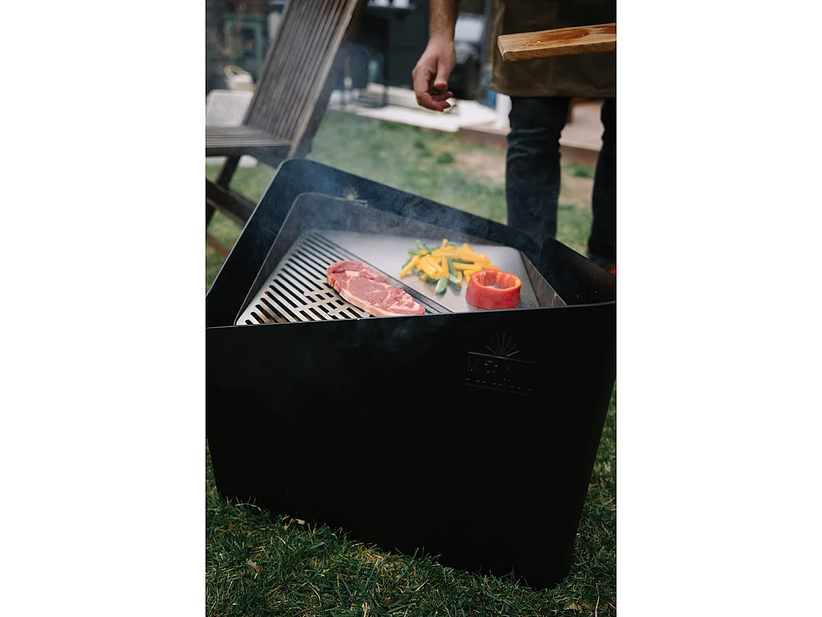 Krak Brasero 3en1 noir - levant + grille + plateau noir