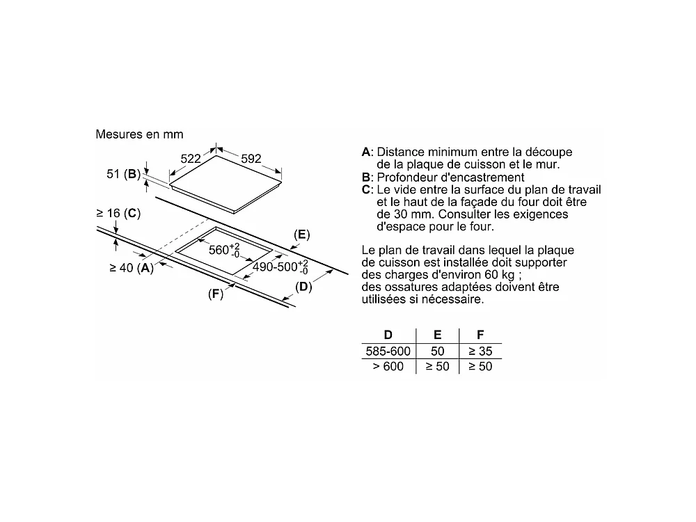 Siemens Table de cuisson induction 60cm 4 foyers 4600w noir - EU611BEB5E