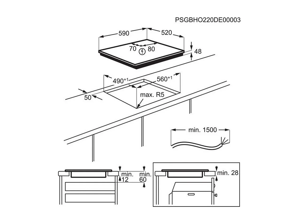 Plaque de cuisson induction ELECTROLUX LIB60320CK