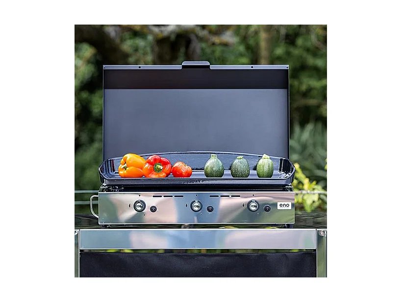 Eno Plancha gaz 6300w plaque fonte émaillée 62x36cm - 556532010701
