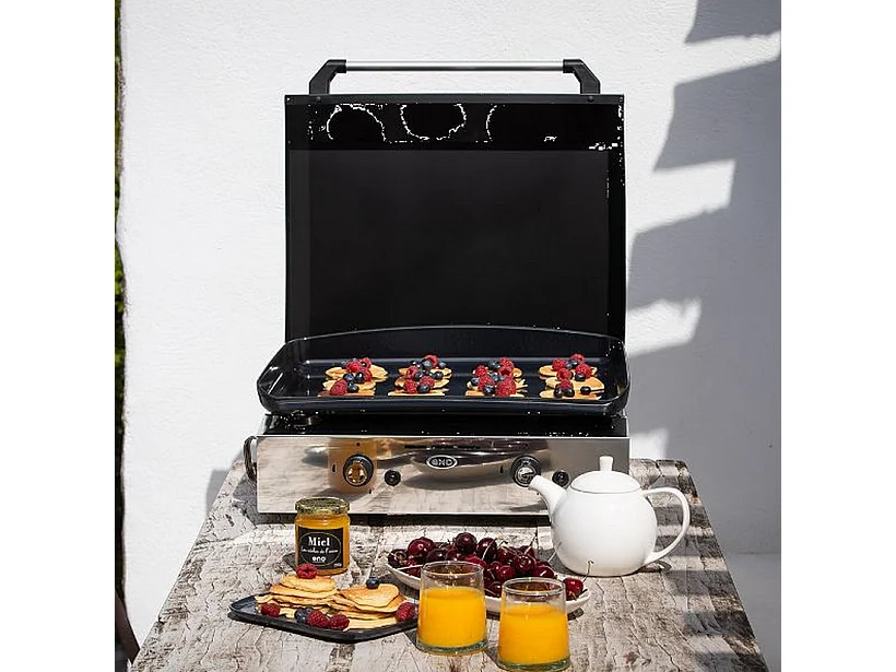 Eno Plancha gaz 5000w plaque fonte émaillée 47x36cm - 555032010701