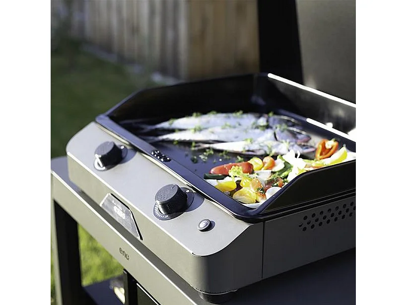 Eno Plancha gaz 6000w plaque fonte émaillée 57x39cm - 580232700701