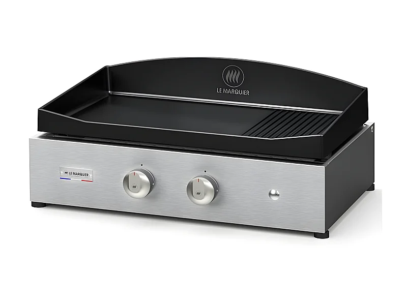 Le Marquier Plancha gaz 5400w plaque en fonte émaillé 60x40cm - plvp260iv2