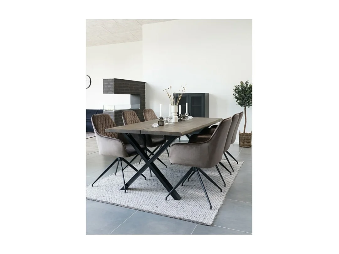 Chaise de salle à manger pivotante Ava Champignon