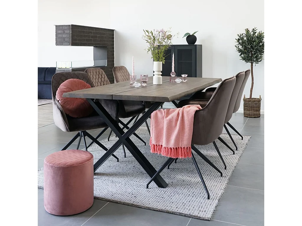 Chaise de salle à manger pivotante Ava Champignon