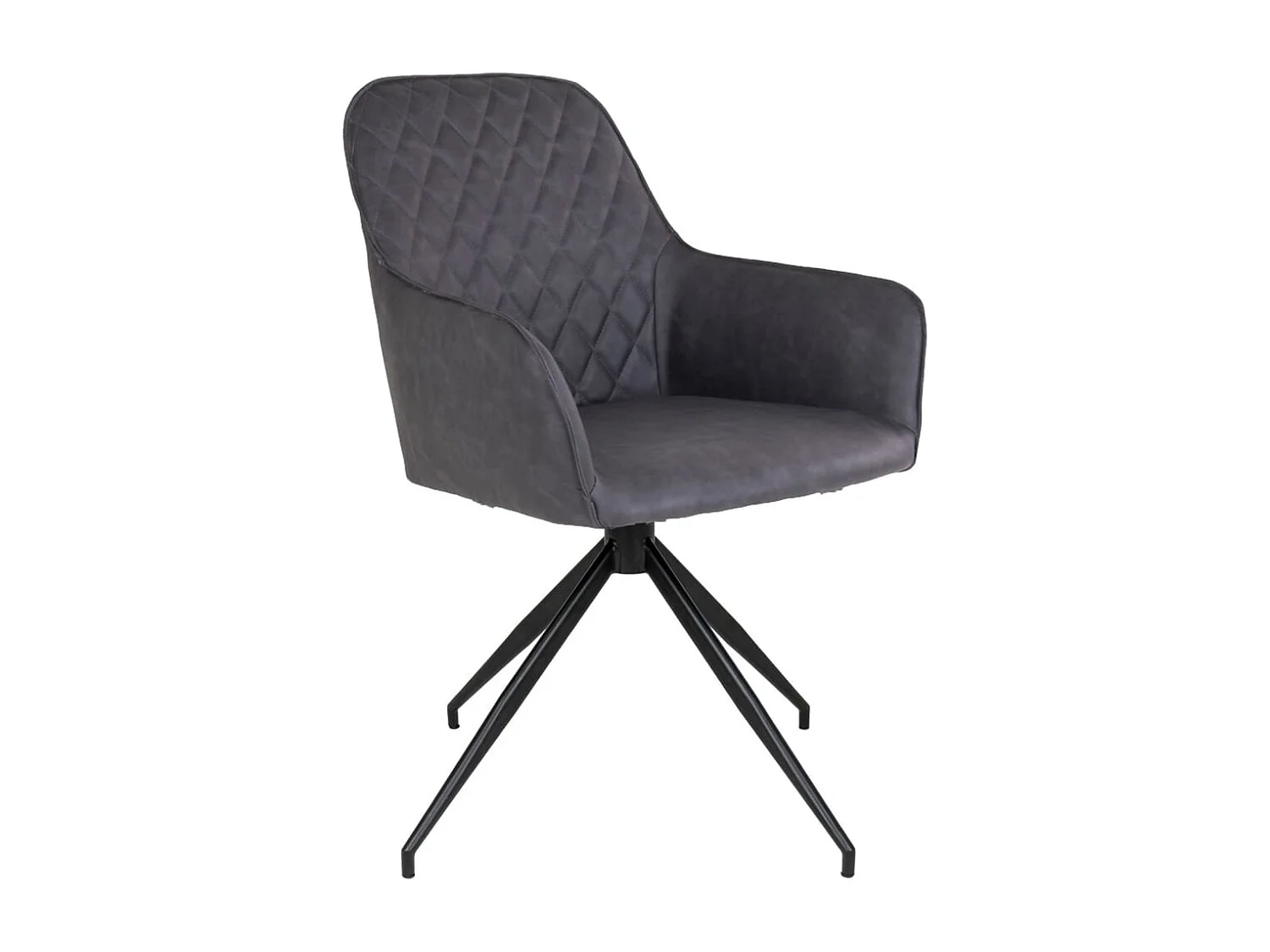 Harbo eetkamerstoel met draaivoet donkergrijs, zwart.