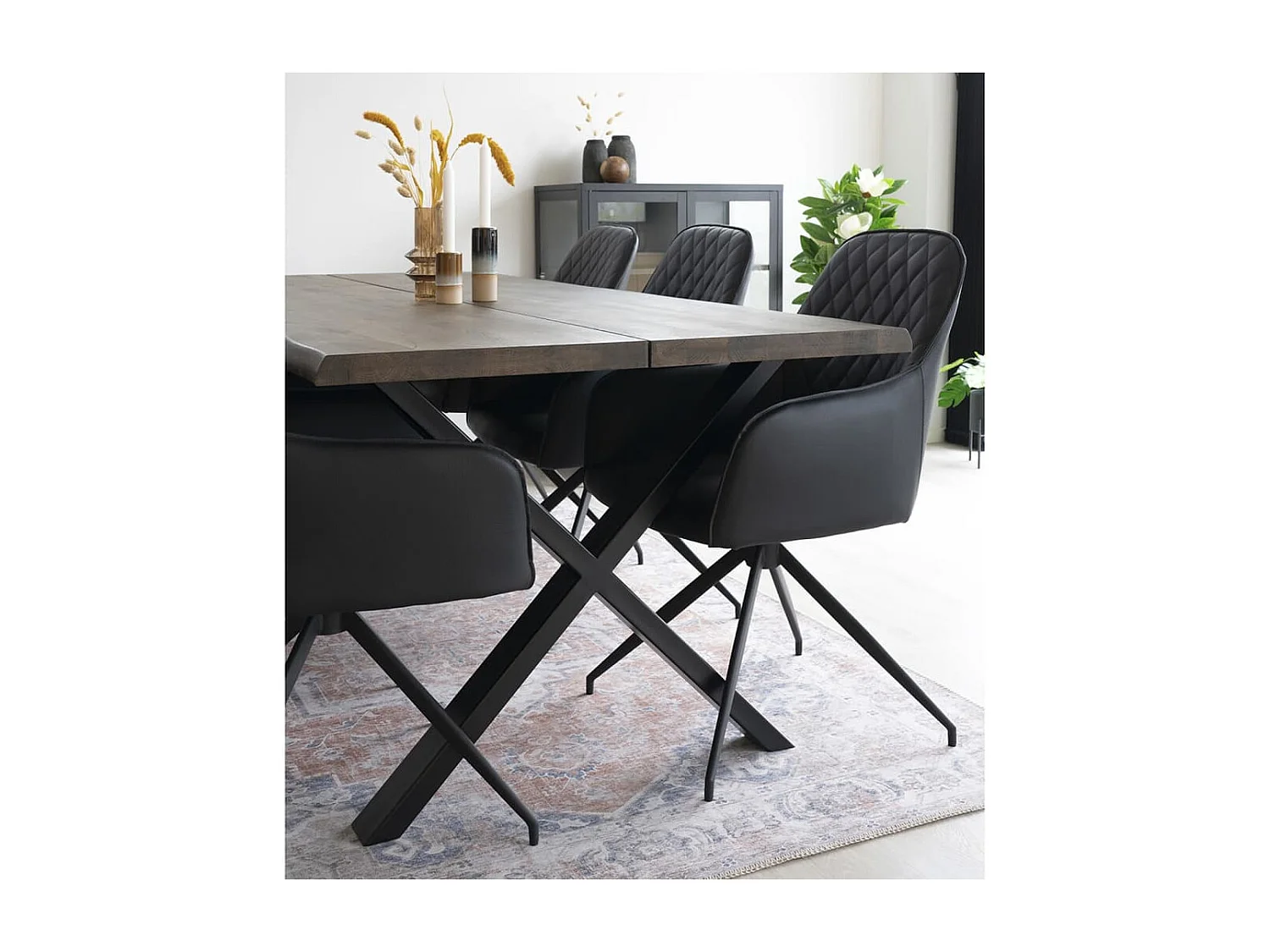 Chaise à manger pivotante Ava Noir