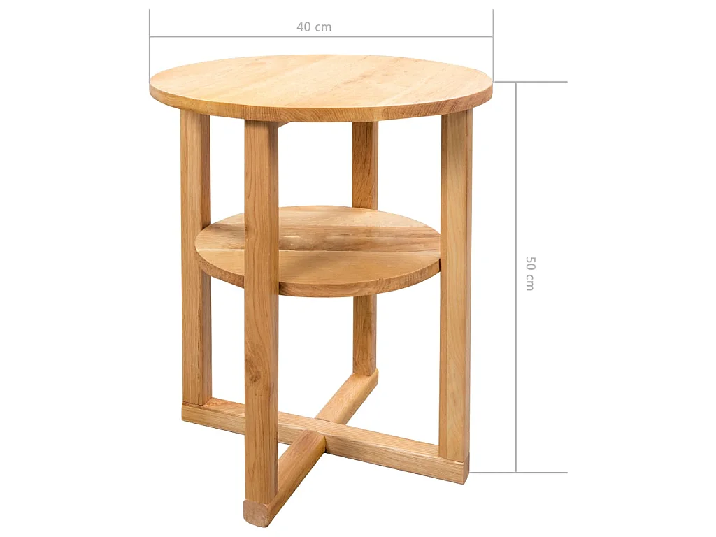 Table d'appoint 40 x 50 cm Bois de chêne massif