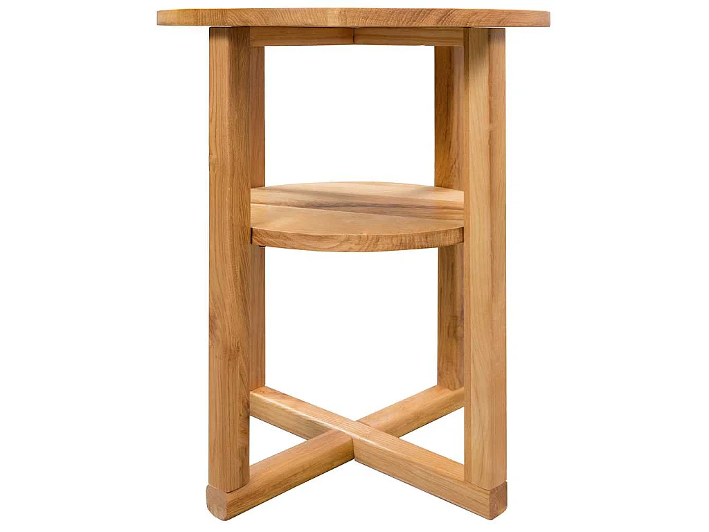 Mesa auxiliar de madera maciza de roble 40x50 cm