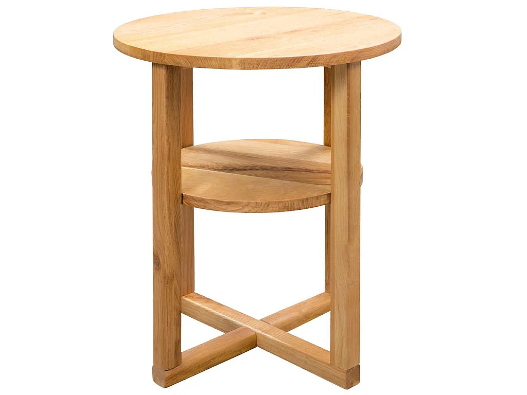 Mesa auxiliar de madera maciza de roble 40x50 cm