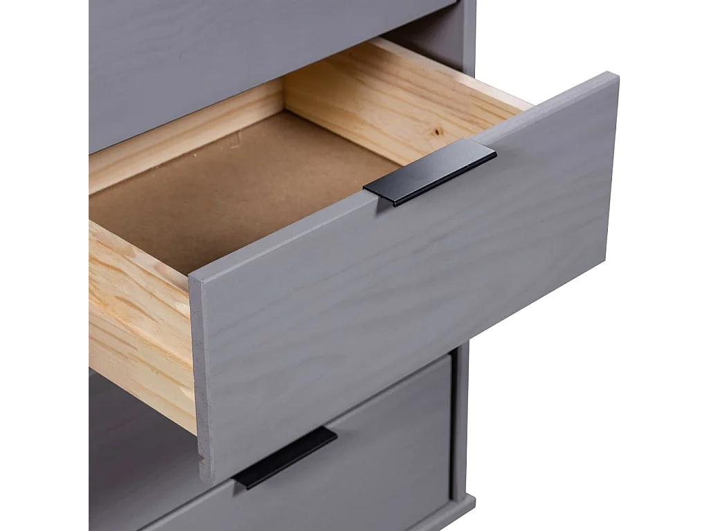 Armoire à tiroir Gris 45x39,5x90,3 cm Bois de pin solide