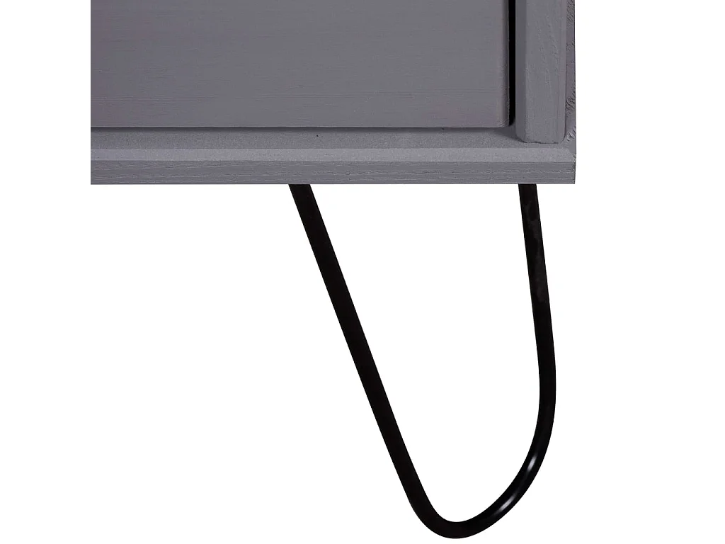 Armoire à tiroir Gris 45x39,5x90,3 cm Bois de pin solide