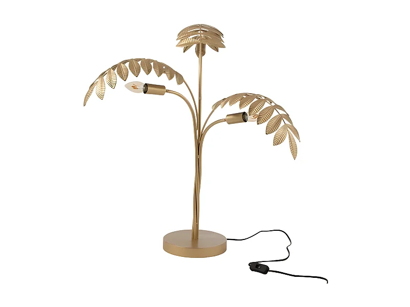 Lampe à Poser Design "Palmier" 67cm Or