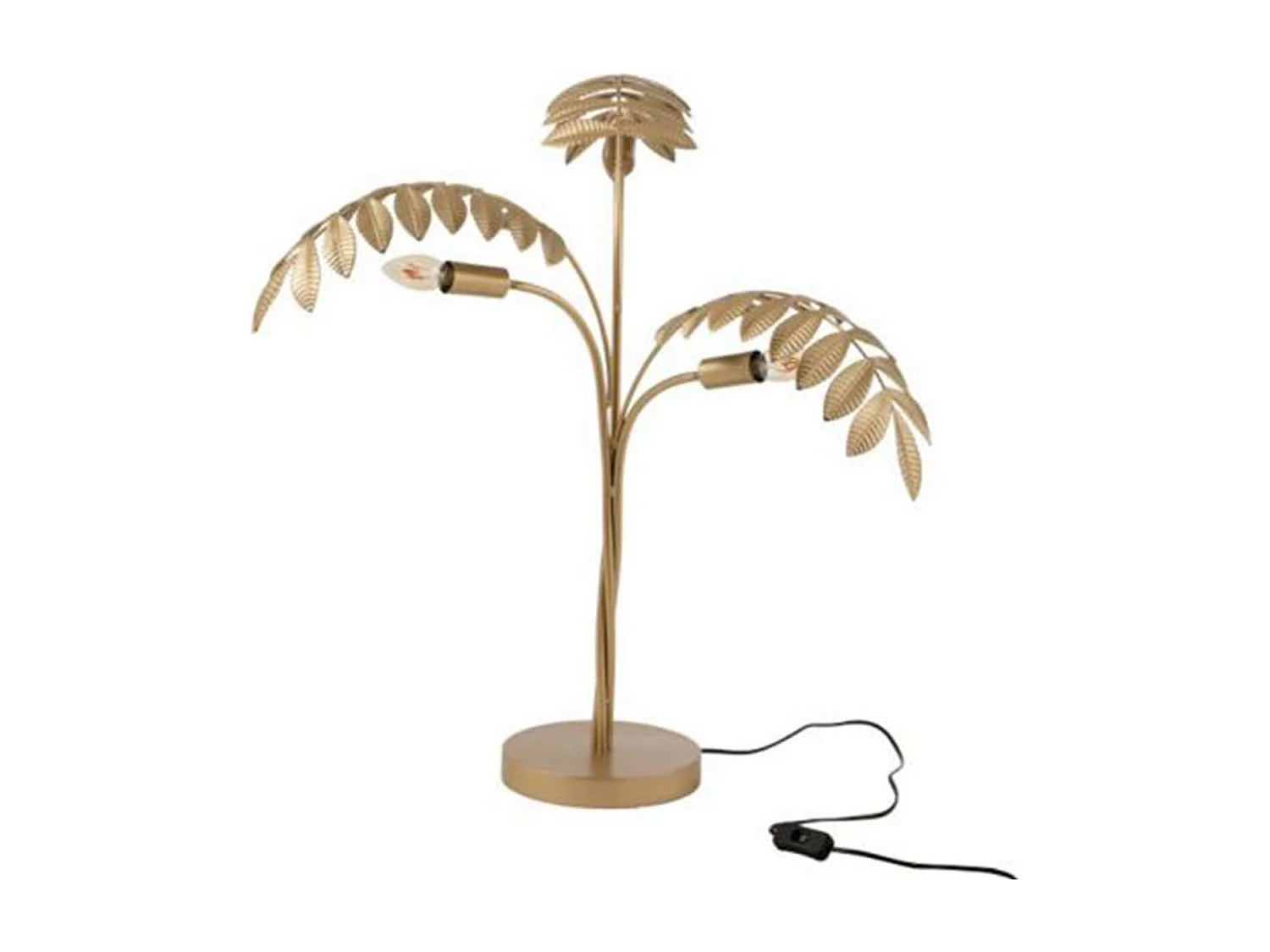 Lampe à Poser Design "Palmier" 67cm Or