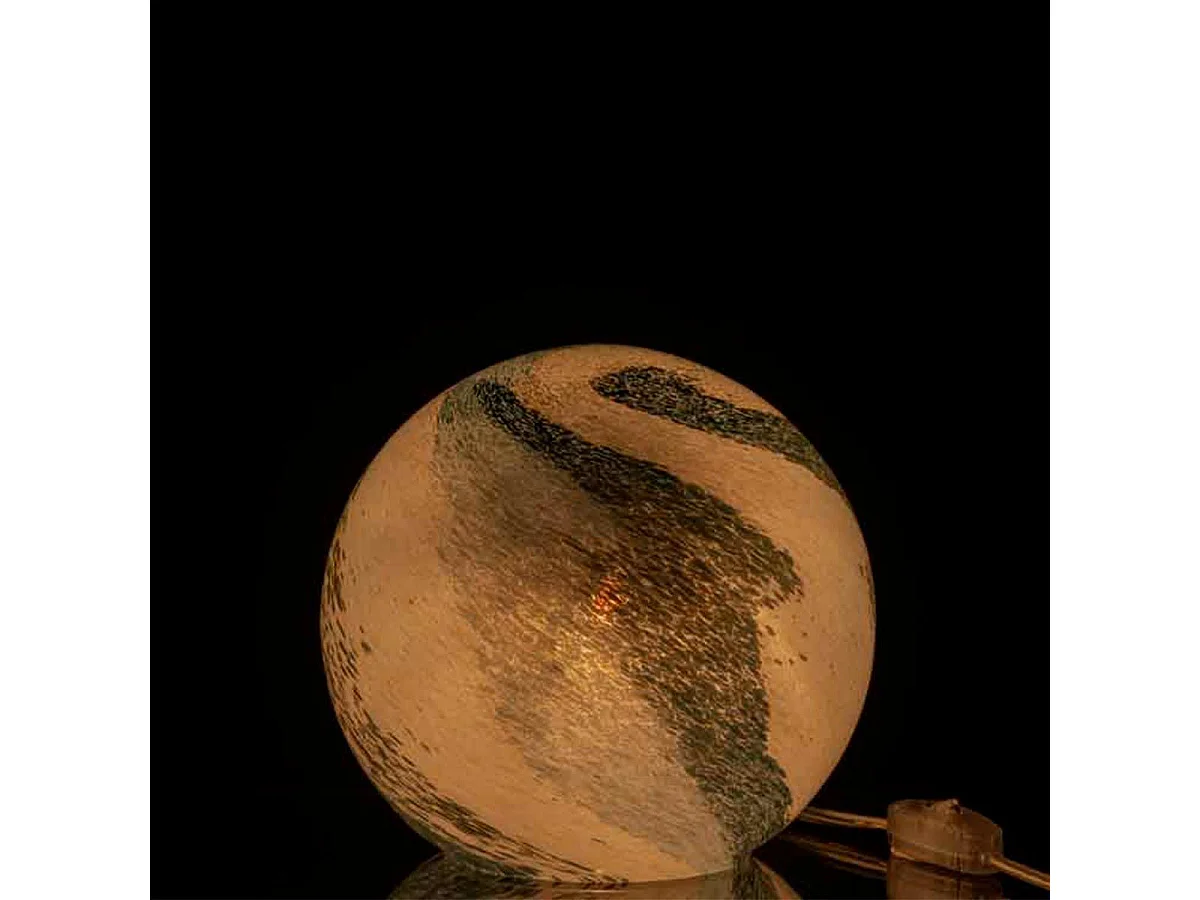 Lampe à Poser Ronde "Dany" 19cm Bleu Vert