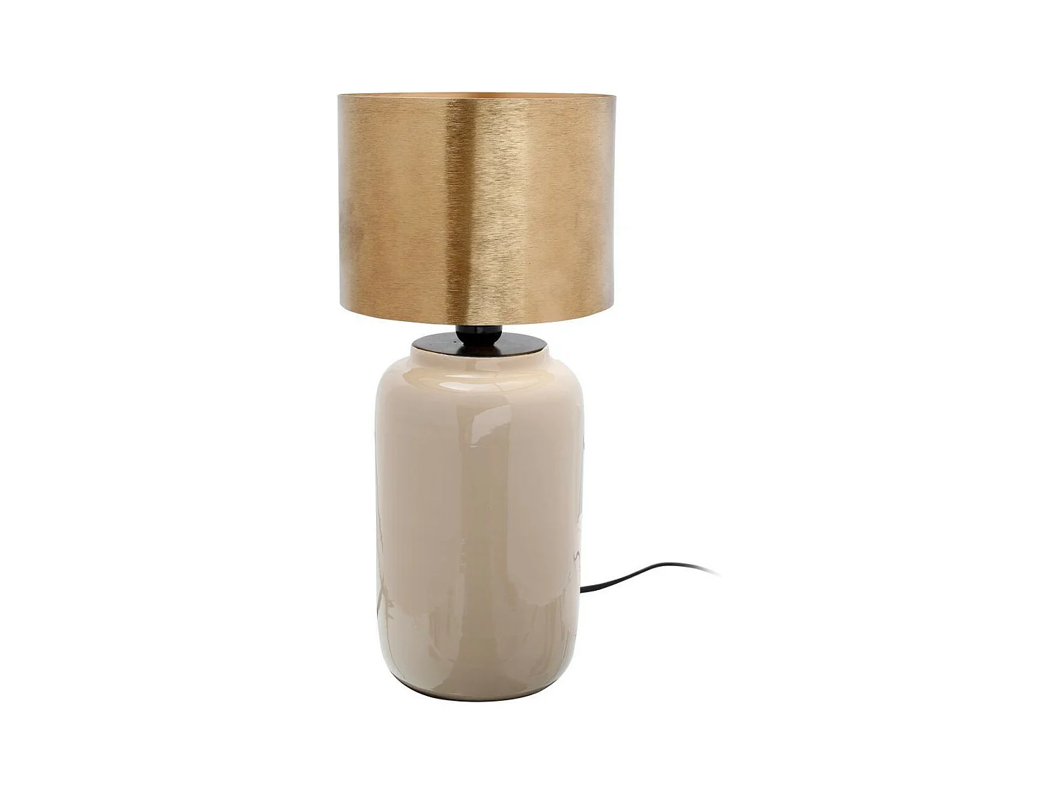 Lampe à Poser Design "Tino" 43cm Ivoire & Or