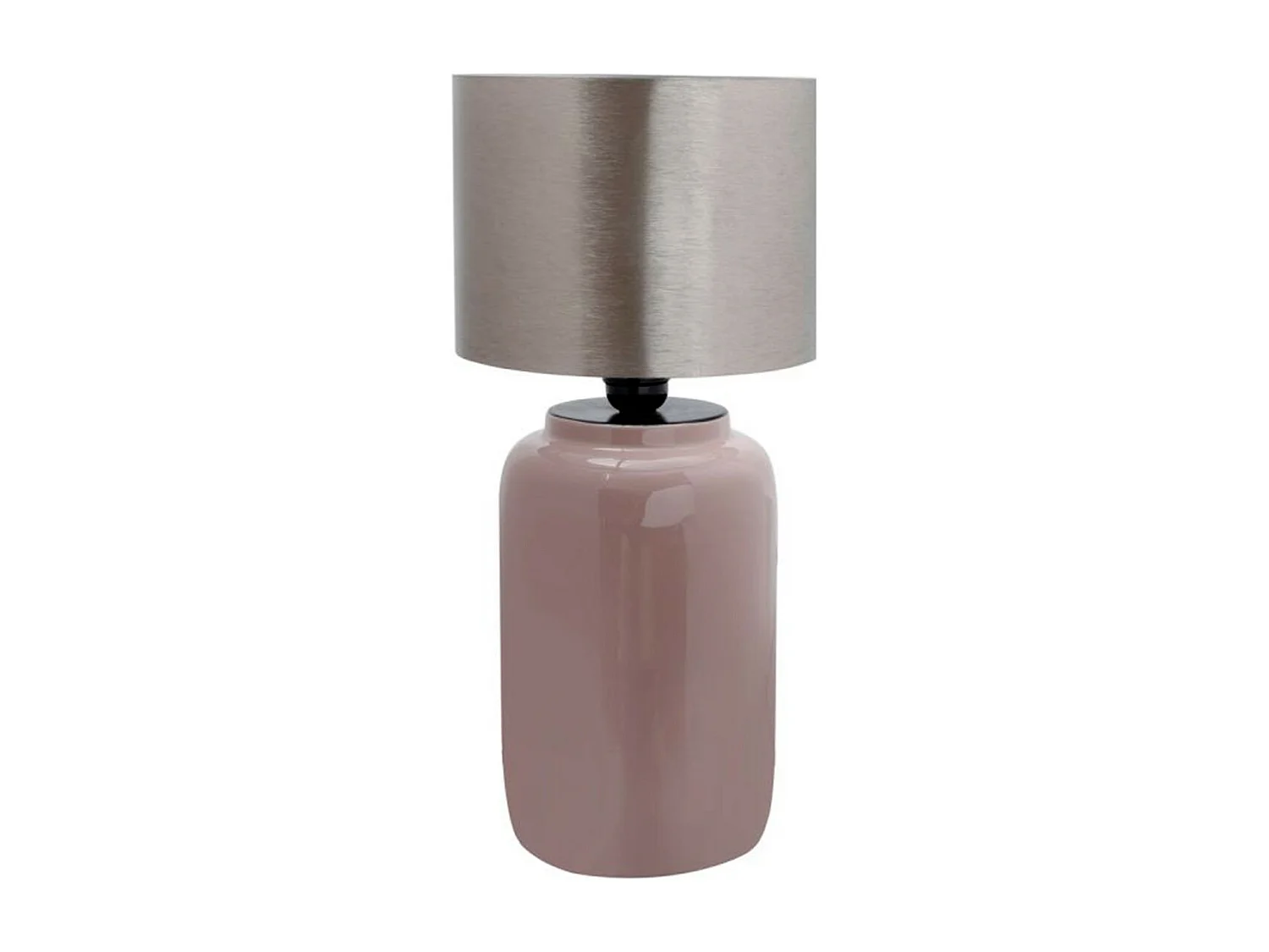 Lampe à Poser Design "Tino" 43cm Vieux Rose & Argent