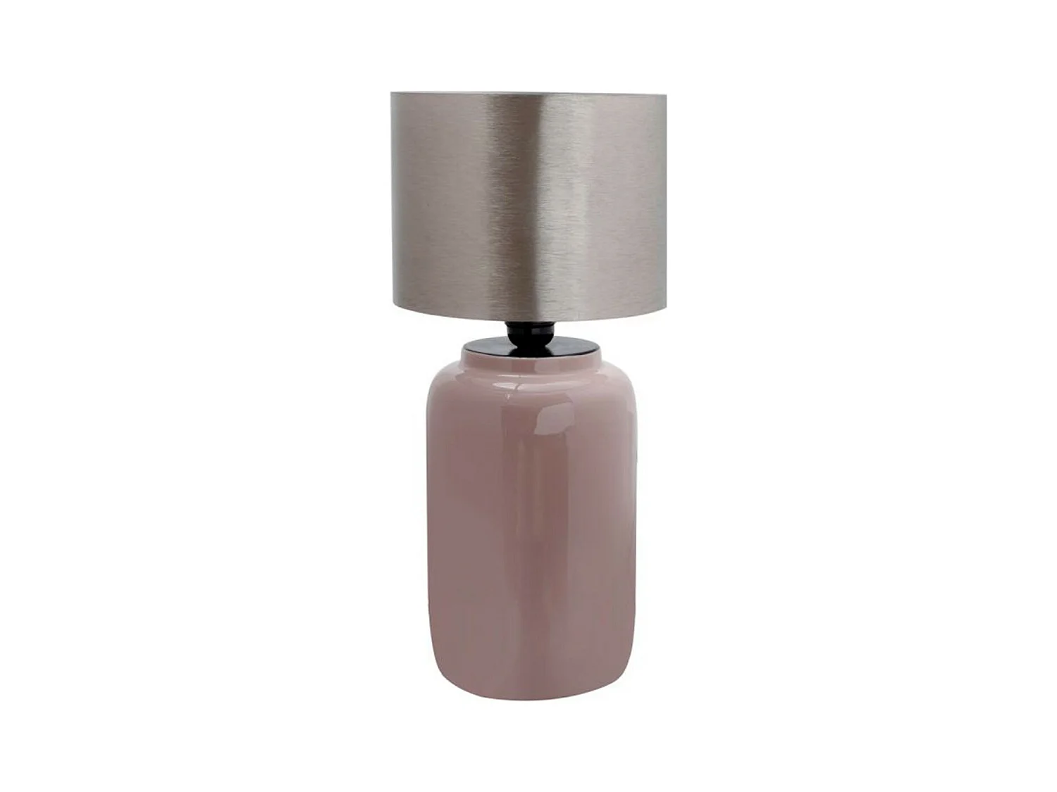 Lampe à Poser Design "Tino" 43cm Vieux Rose & Argent
