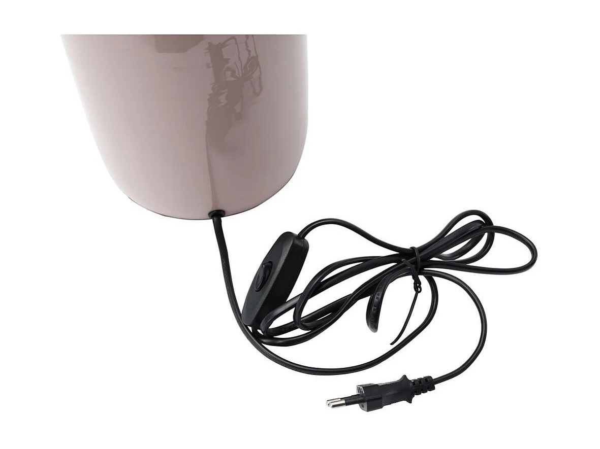 Lampe à Poser Design "Tino" 43cm Vieux Rose & Argent