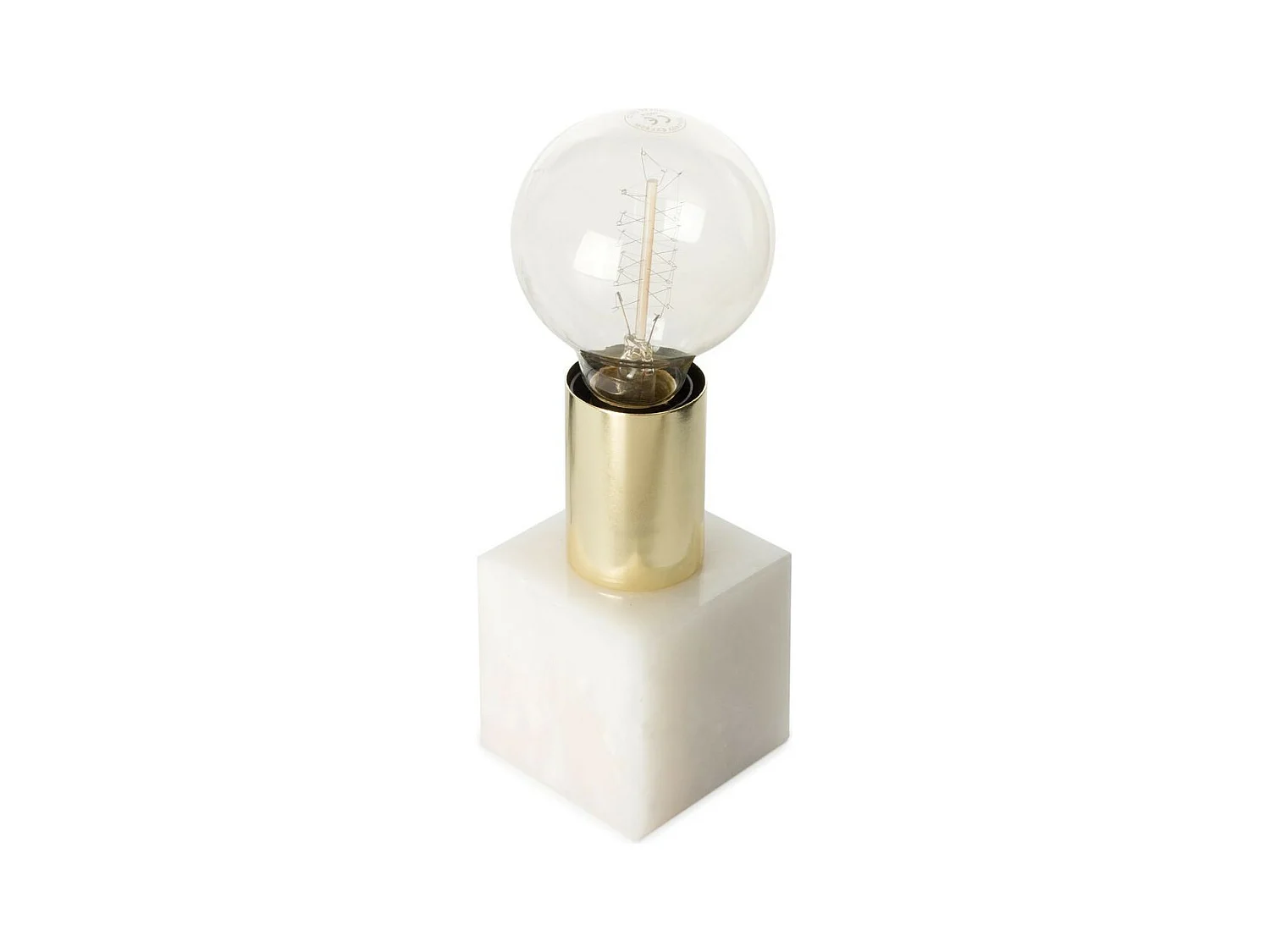 Lampe à Poser en Marbre "Mr Lightning" 13cm Blanc