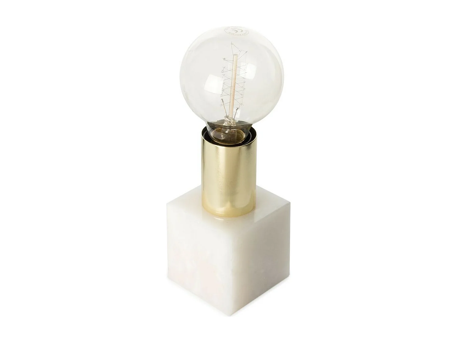 Lampe à Poser en Marbre "Mr Lightning" 13cm Blanc