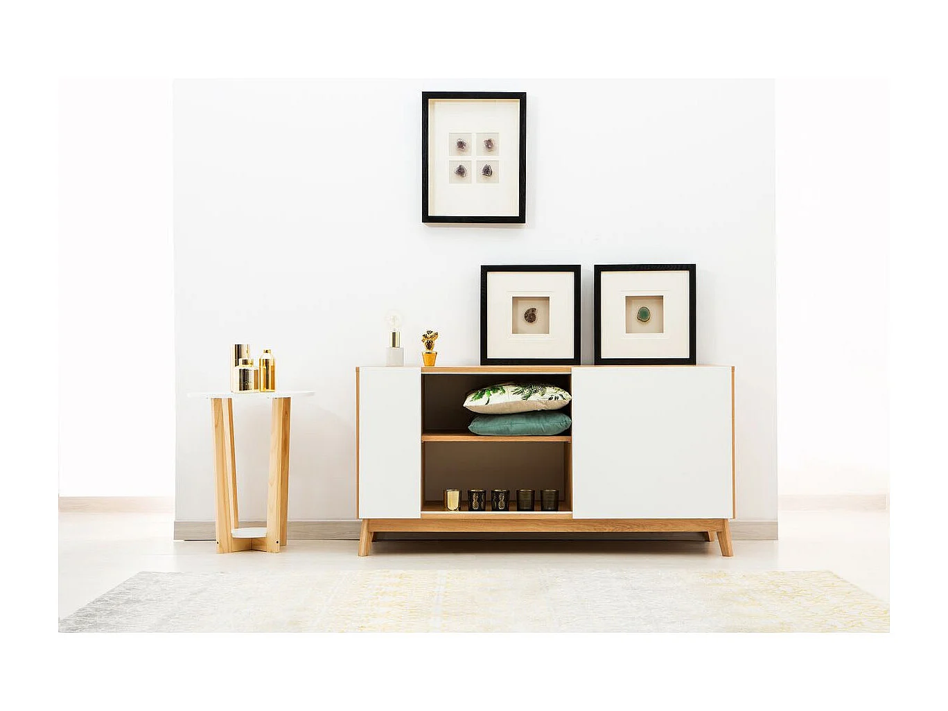 Lampe à Poser en Marbre "Mr Lightning" 13cm Blanc