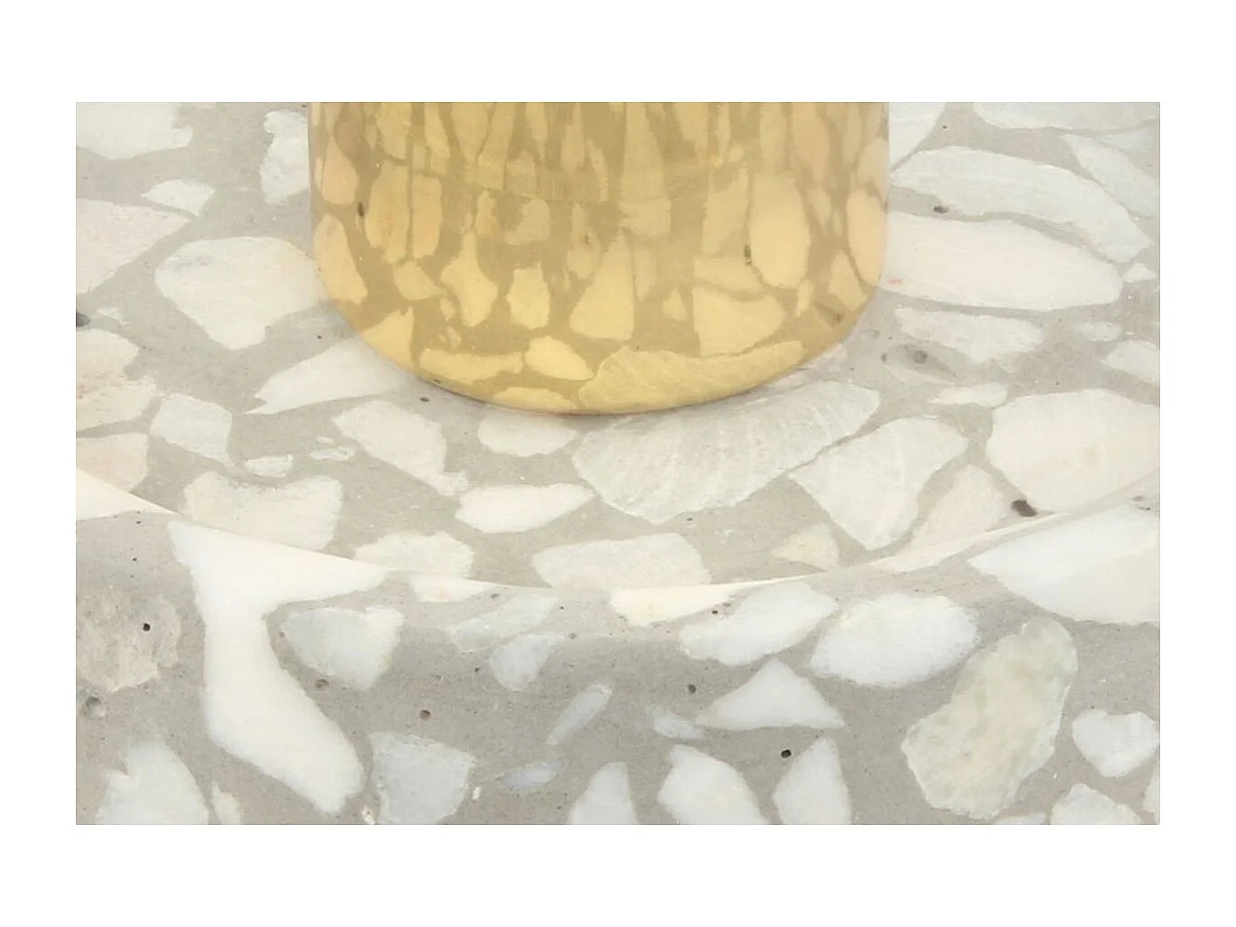 Lampe à Poser avec Dôme "Curacao" 24cm Gris & Blanc