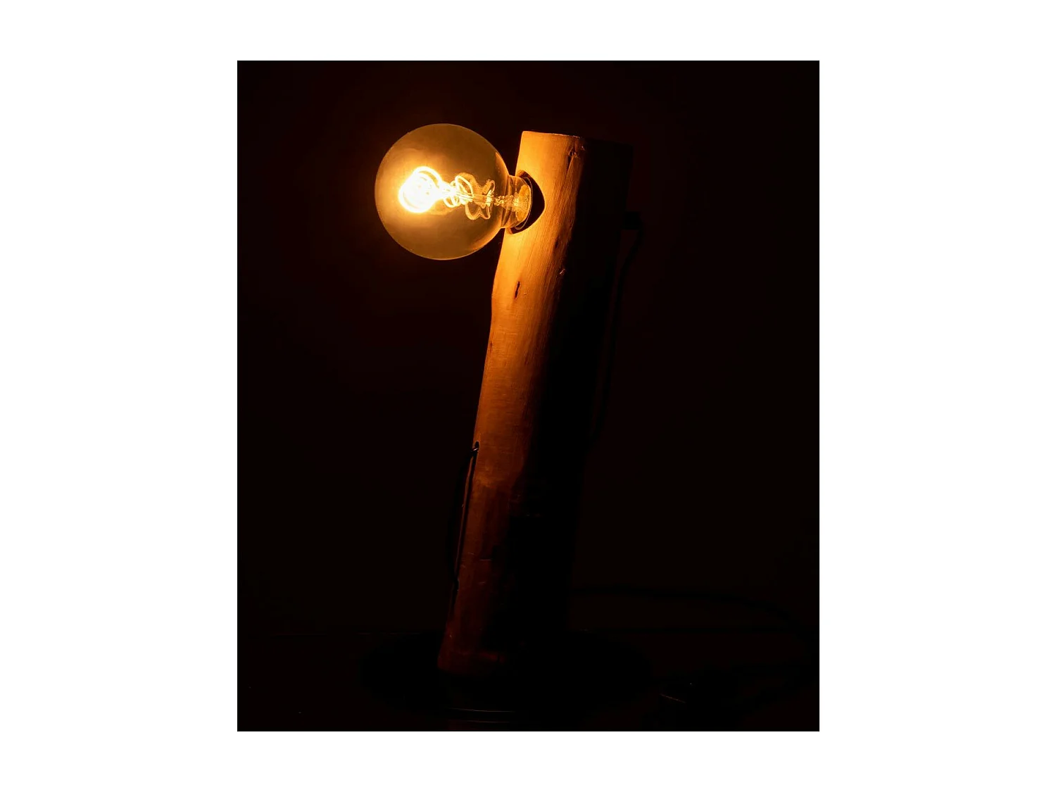 Lampe à Poser en Bois "Silas" 36cm Naturel