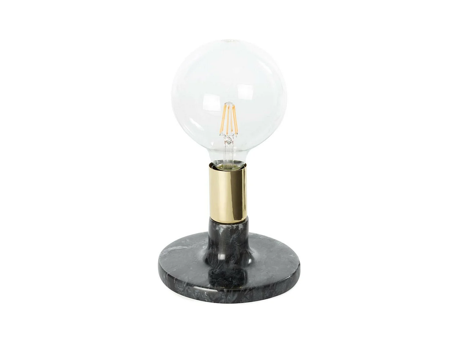 Lampe à Poser en Marbre "Mrs Glow" 16cm Noir