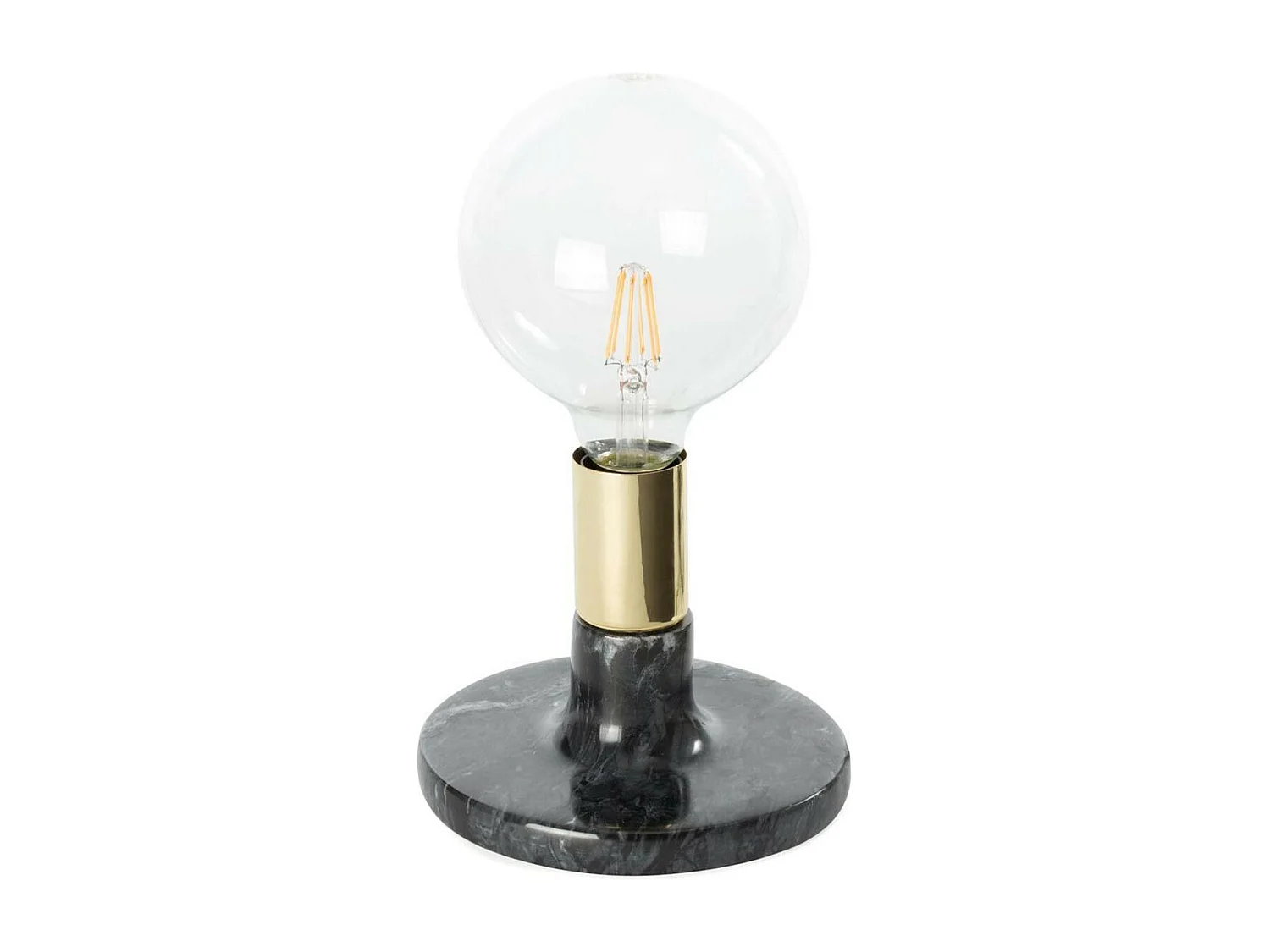 Lampe à Poser en Marbre "Mrs Glow" 16cm Noir