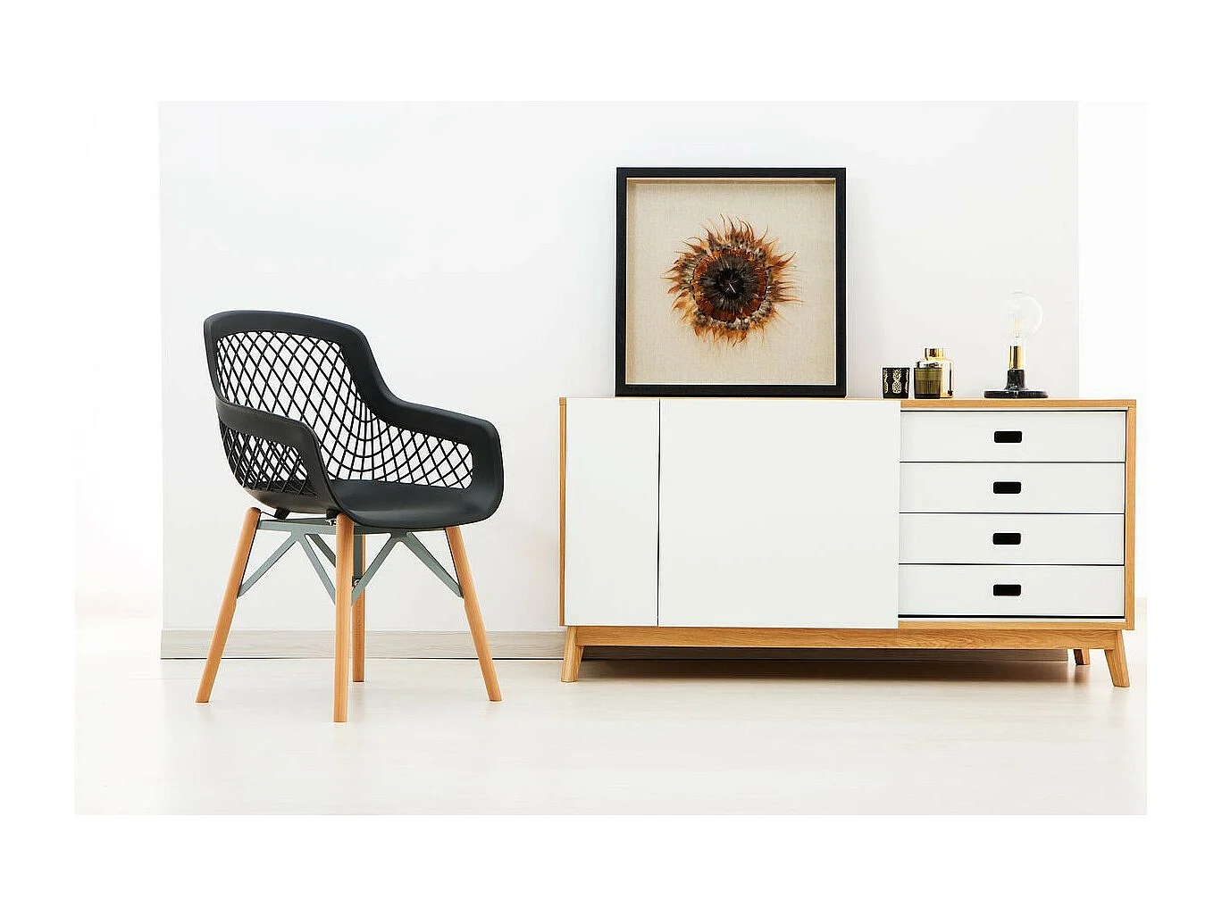 Lampe à Poser en Marbre "Mrs Glow" 16cm Noir