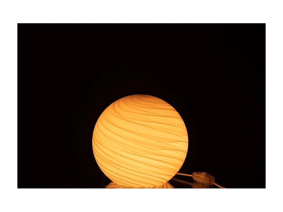 Lampe à Poser Ronde "Dany" 20cm Gris