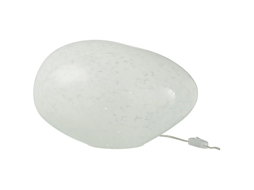 Lampe à Poser Ovale "Dany" 40cm Blanc
