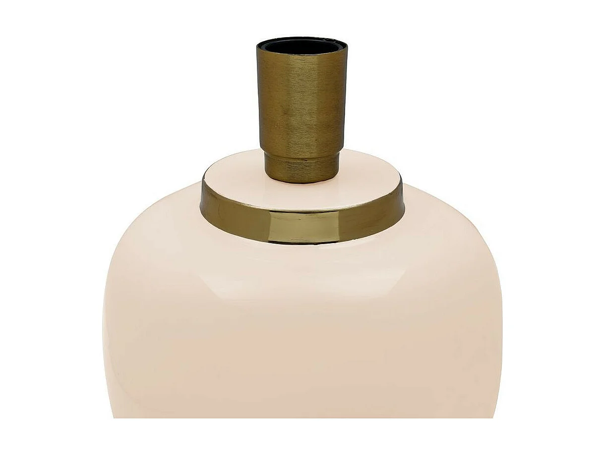 Lampe à Poser Design "Sculpa" 25cm Rose Poudré & Or