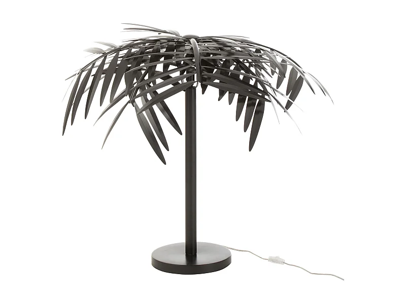 Lampe à Poser Design "Feuille" 73cm Noir