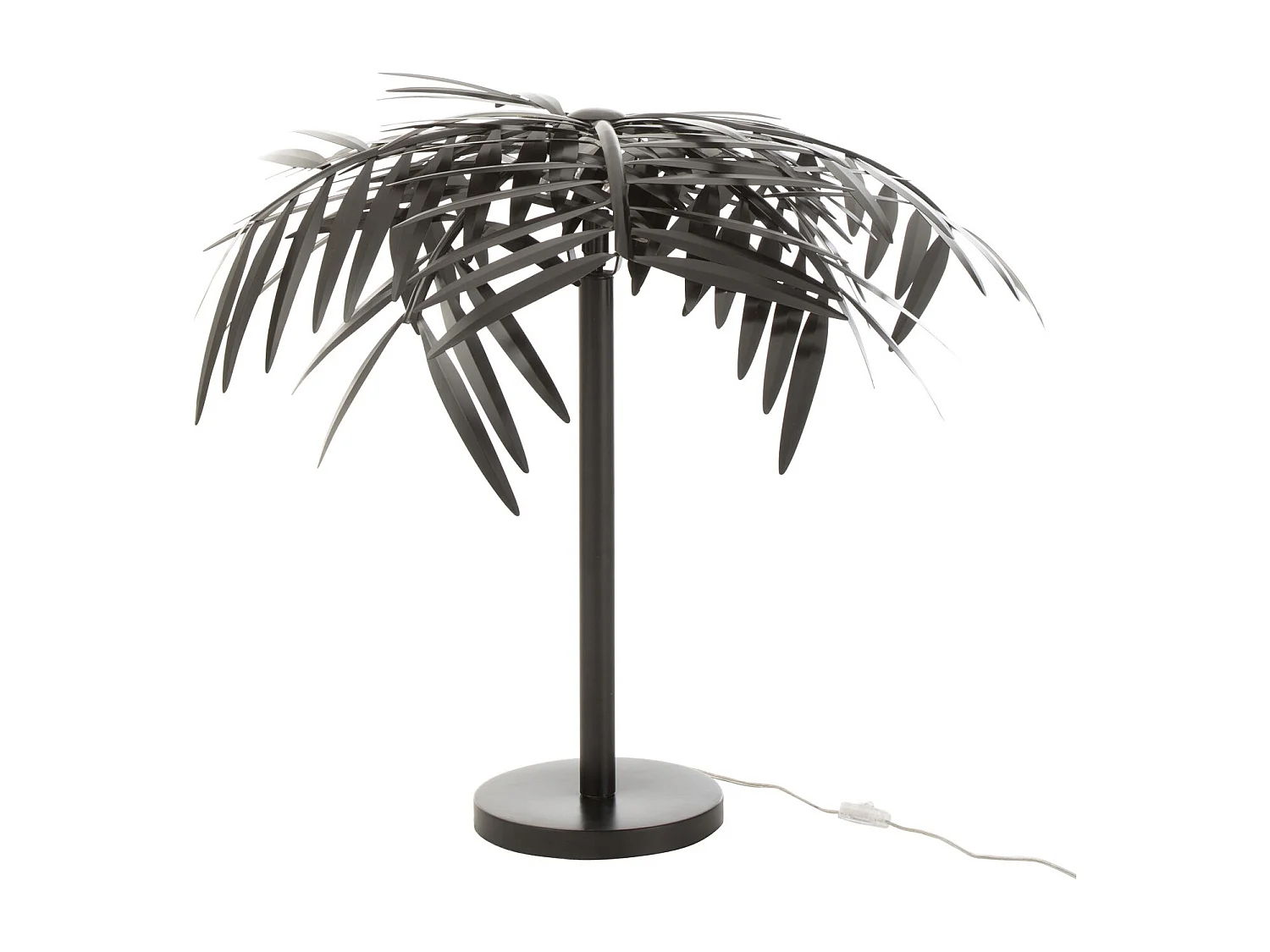 Lampe à Poser Design "Feuille" 73cm Noir
