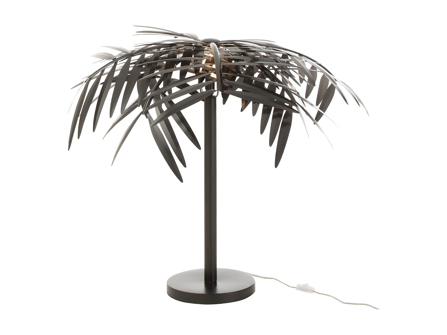Lampe à Poser Design "Feuille" 73cm Noir