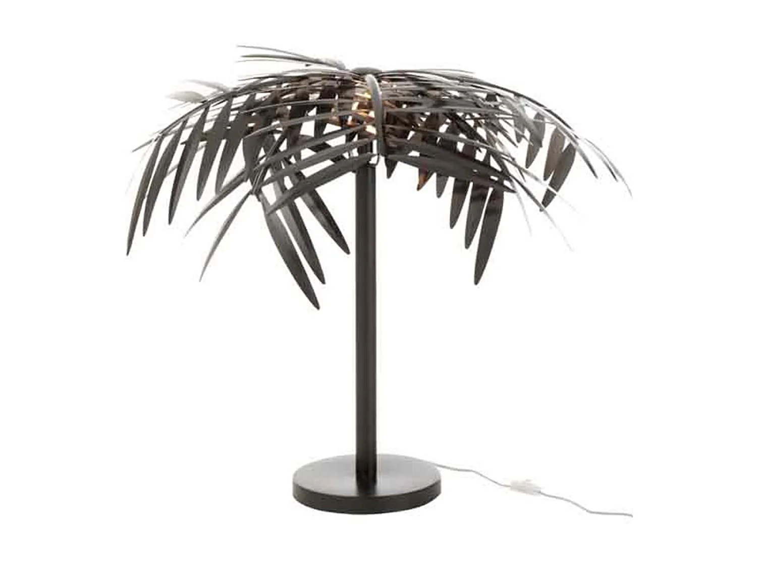 Lámpara Flora de hojas de metal negro H 73 cm