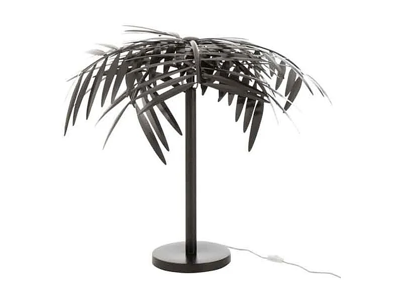 Lampe à Poser Design "Feuille" 73cm Noir