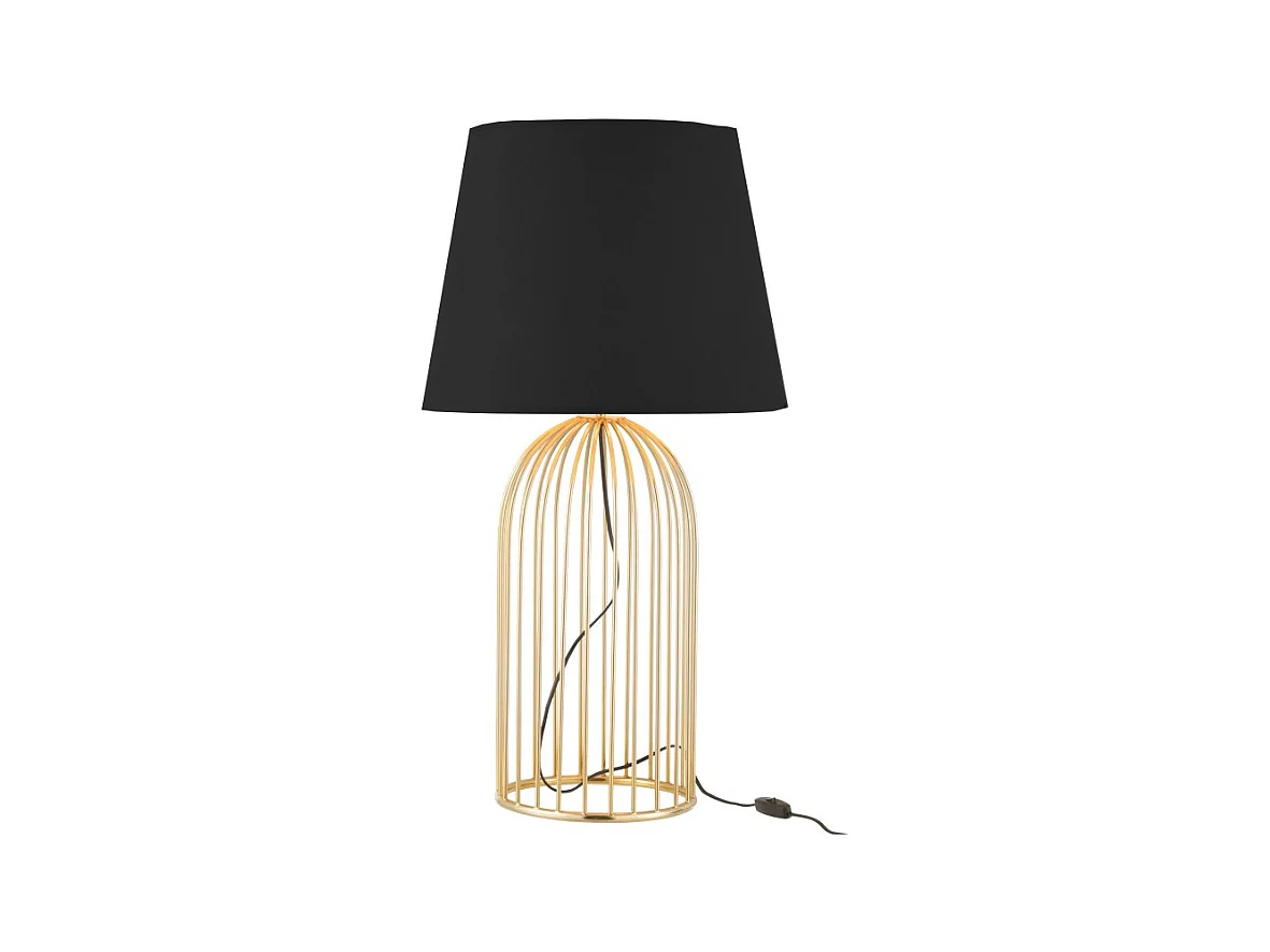 Lampe à Poser Design "Joni" 61cm Noir & Or