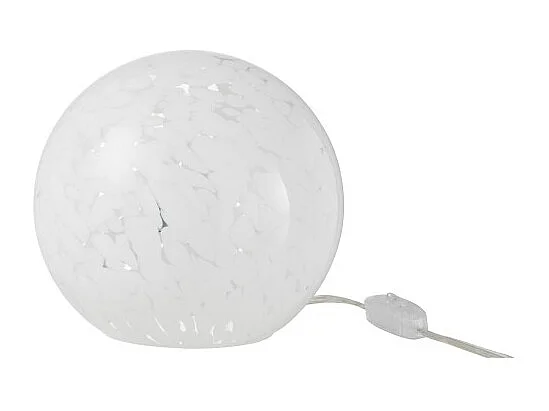 Lámpara de bola de vidrio blanco para colocar de 20x20x18 cm