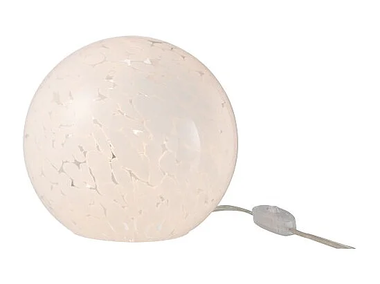 Lámpara de bola de vidrio blanco para colocar de 20x20x18 cm