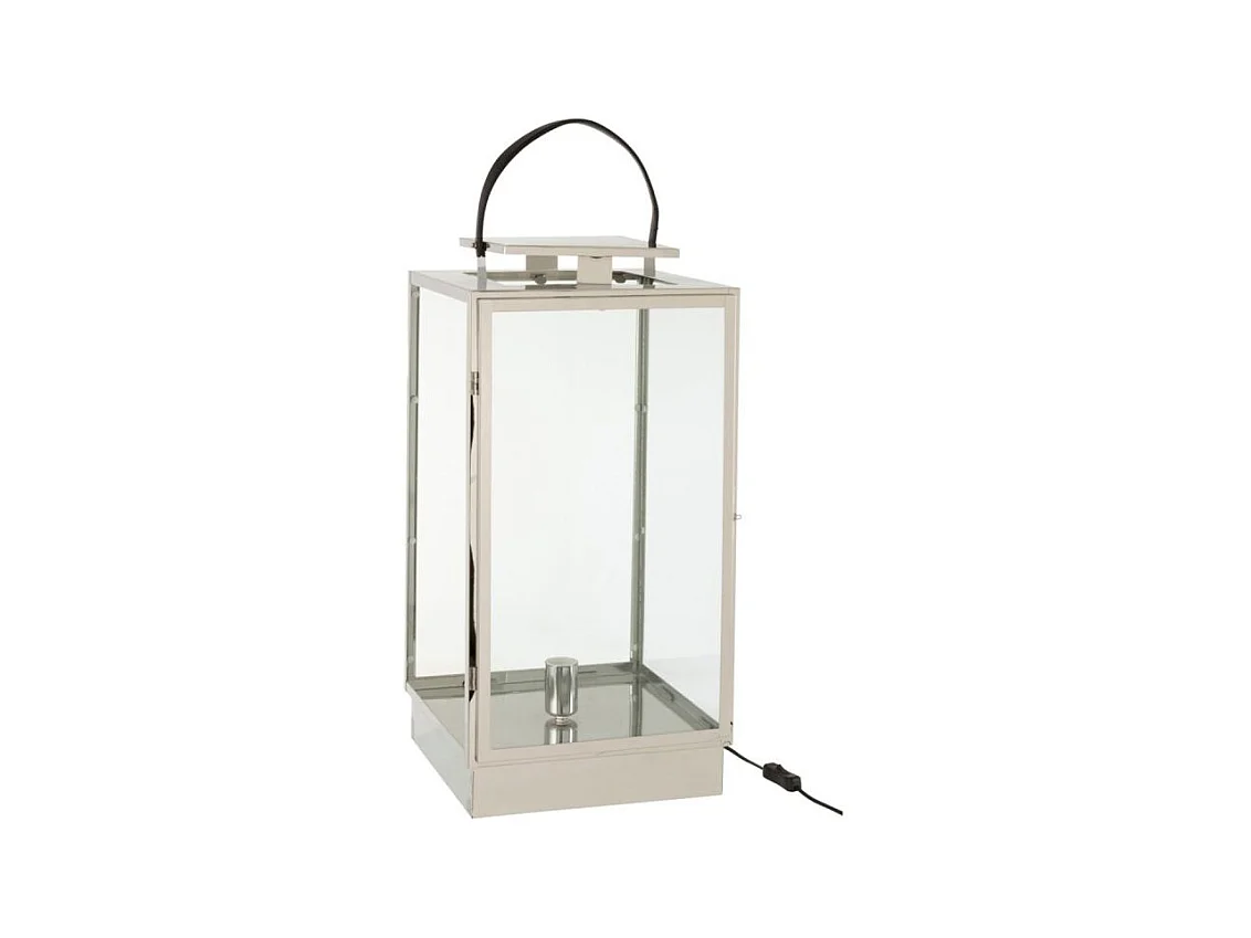 Lampe à Poser Lanterne "Porta" 76cm Argent